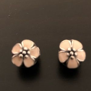 2- Authentic Pandora Cherry Blossom Clip